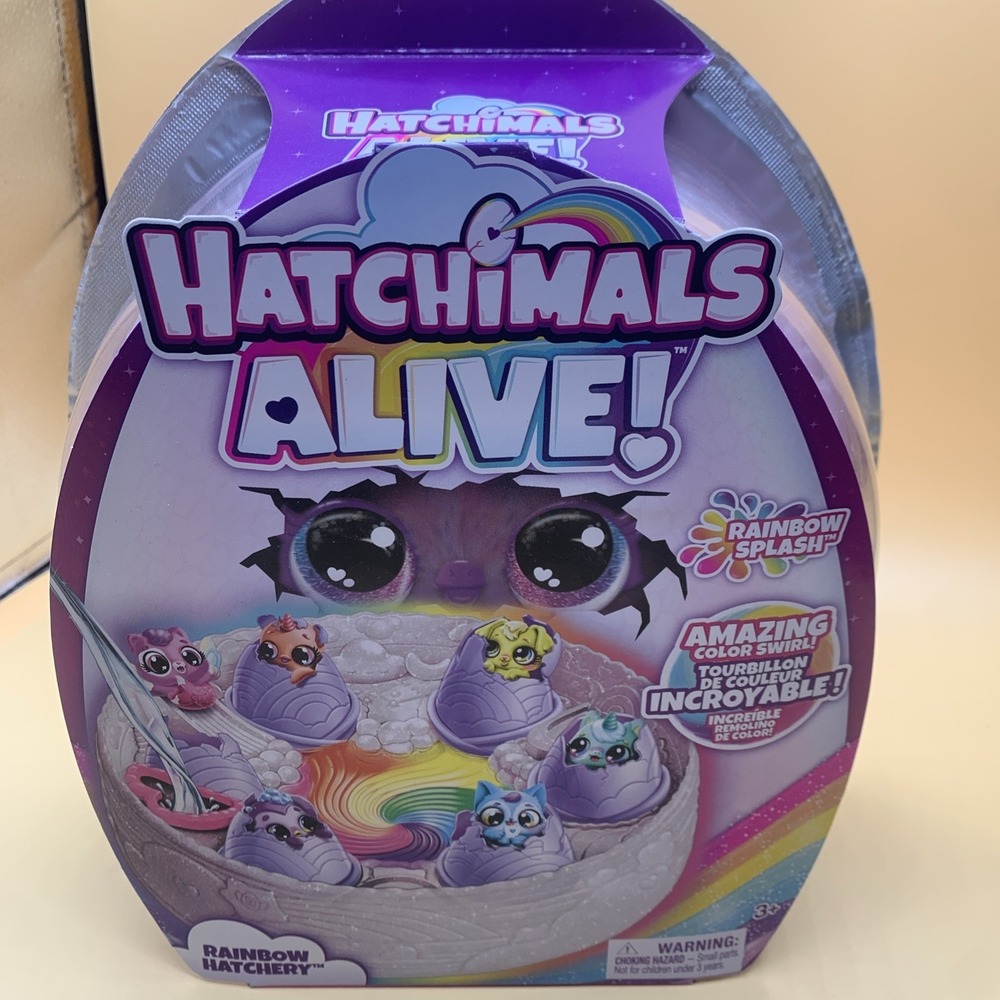 Hatchimals Alive 8" Wide Rainbow Hatchery with 6 Characters, 10+ Accessories